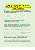 NM Broker Basics Unit 1 License Law  UPDATED  ACTUAL Exam Questions and  CORRECT Answers