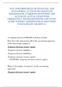 WGU D196 PRINCIPLES OF FINANCIAL AND  MANAGERIAL ACCOUNTING final EXAM  2025&sol;2026 BANK 2 VERSIONS QUESTIONS AND  ACCURATE ACTUAL EXAM WITH  FREQUENTLY TESTED QUESTIONS AND STUDY  GUIDE &sol; EXPERT VERIFIED FOR GUARANTEED  PASS&sol;ALREADY GRADED A&plus;
