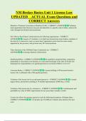 NM Broker Basics Unit 1 License Law  UPDATED    ACTUAL Exam Questions and  CORRECT Answers 