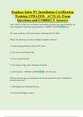 Enphase Solar PV Installation Certification  Training UPDATED   ACTUAL Exam  Questions and CORRECT Answers