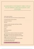 RASMUSSEN UNIVERSITY MDC I FINAL EXAM SPRING 2025 QUESTIONS AND ANSWERS
