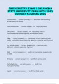 BIOCHEMISTRY EXAM 1 OKLAHOMA STATE UNIVERSITY EXAM WITH 100&percnt; CORRECT ANSWERS 2025