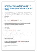 NRSG 4604 FINAL PRACTICE EXAM LATEST WITH 150 PRACTICE QUESTIONS WITH CORRECT VERIFIED ANSWERS&sol; NRSG 4604 FINAL EXAM PREP &lpar;NEW&excl;&excl;&rpar;