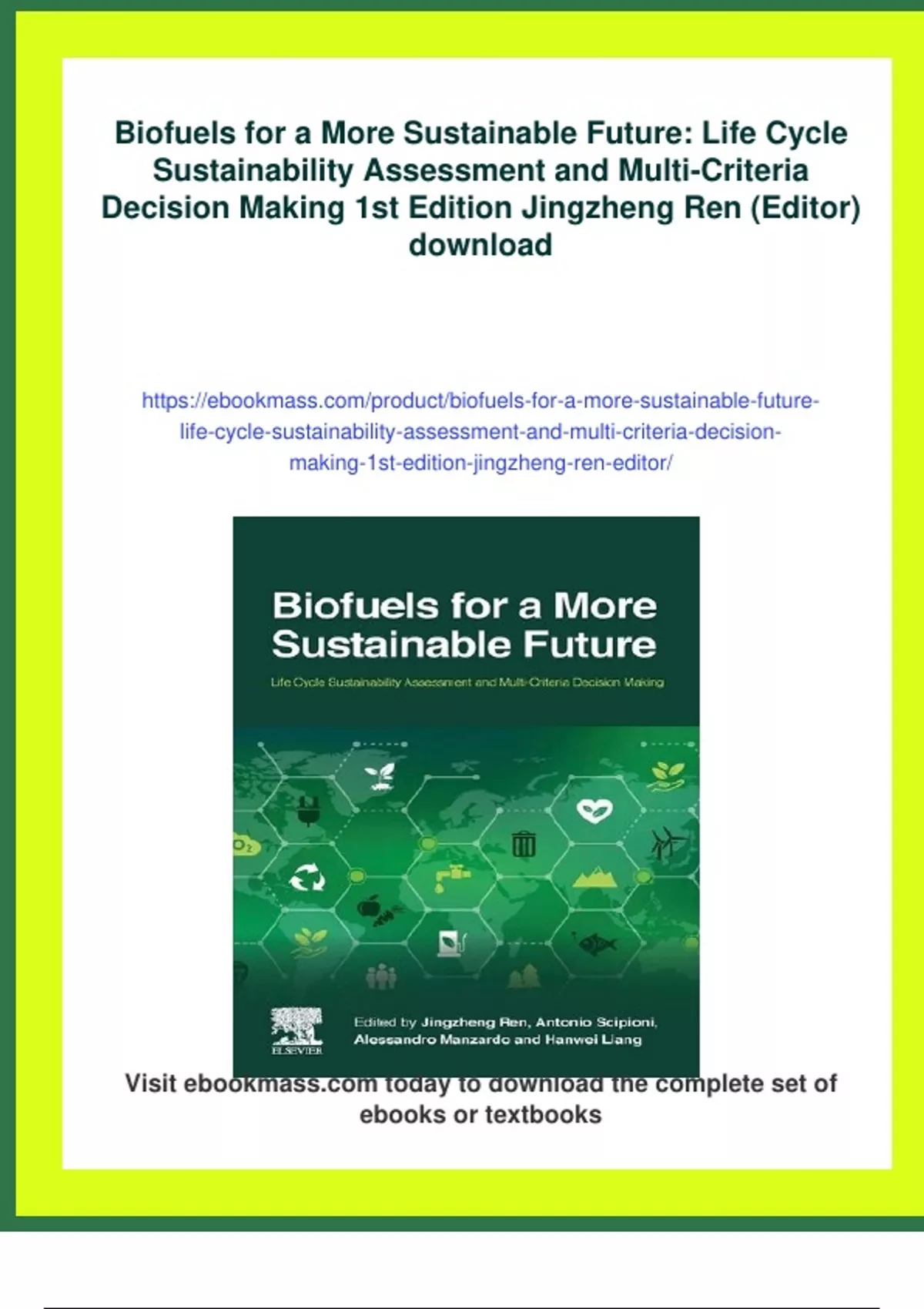 Summary Biofuels for a More Sustainable Future: Life Cycle ...
