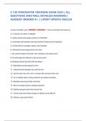 S 130 FIREFIGHTER TRAINING EXAM 2025 &vert; ALL  QUESTIONS AND WELL DETAILED ANSWERS &vert;  ALREADY GRADED A&plus; &vert; LATEST UPDATE 2025&sol;26