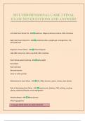 MULTIDIMENSIONAL CARE 3 FINAL EXAM 2025 QUESTIONS AND ANSWERS