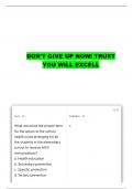 NUR 404 EXAM 1 PRACTICE QUESTIONS WITH COMPLETE ANSWERS