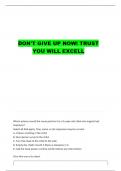 NUR 404 EXAM 4 EAQS QUESTIONS WITH COMPLETE ANSWERS