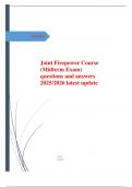 Joint Firepower Course &lpar;Midterm Exam&rpar; questions and answers 2025&sol;2026 latest update