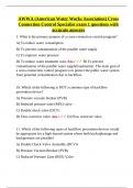 AWWA &ndash; Cross-Connection Control Specialist Exam 1 &ndash; Full Question Bank with Verified Answers and Explanations