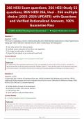 266 HESI Exam questions&comma; 266 HESI Study 55  questions&comma; BSN HESI 266&comma; Hesi - 266 multiple  choice &lpar;2025-2026 UPDATE&rpar; with Questions  and Verified Rationalized Answers&comma; 100&percnt;  Guarantee Pass