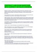 CONTRACT LAW EXAM QUESTIONS WITH CORRECT DETAILED ANSWERS 