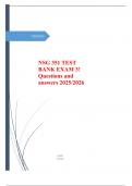 NSG 351 TEST BANK EXAM 3&excl; Questions and answers 2025&sol;2026 