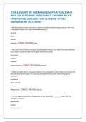 CISR ELEMENTS OF RISK MANAGEMENT ACTUAL EXAM WITH 300 QUESTIONS AND CORRECT ANSWERS PLUS A STUDY GUIDE&sol; 2025&sol;2026 CISR ELEMENTS OF RISK MANAGEMENT TEST &lpar;NEW&excl;&rpar;