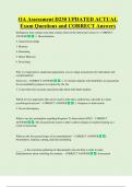 OA Assessment D230 UPDATED ACTUAL   Exam Questions and CORRECT Answers