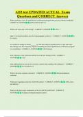 AO3 test UPDATED ACTUAL  Exam  Questions and CORRECT Answers 