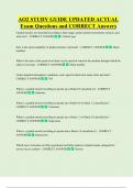 AO2 STUDY GUIDE UPDATED ACTUAL   Exam Questions and CORRECT Answers 
