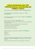 Unit 6 Exam Questions &lpar;AO1&sol; AO2&rpar;  UPDATED ACTUAL  Exam Questions and  CORRECT Answers