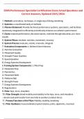 EXOS Performance Specialist Certification Exam &ndash; Actual Questions and Correct Answers &lpar;Updated 2025&sol;2026&rpar;