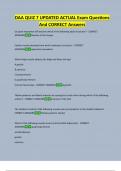 DAA QUIZ 7 UPDATED ACTUAL Exam Questions  And CORRECT Answers