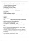 WGU C841 - LEGAL ISSUES IN INFORMATION SECURITY 