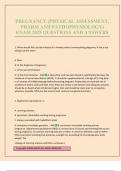 PREGNANCY &lpar;PHYSICAL ASSESSMENT&comma; PHARM AND PATHOPHYSIOLOGY&rpar; EXAM 2025 QUESTIONS AND ANSWERS
