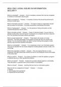 WGU C841 LEGAL ISSUES IN INFORMATION SECURITY 