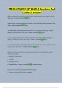 MDOC UPDATED KEY EXAM 2 Questions And  CORRECT Answers