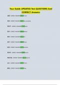 Tour Guide UPDATED Test QUESTIONS And  CORRECT Answers