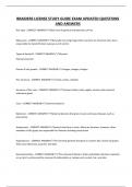 BRAIDERS LICENSE STUDY GUIDE EXAM UPDATED QUESTIONS AND ANSWERS