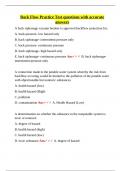 Back Flow Practice Test questions with accurate answers