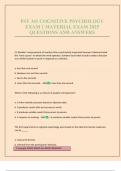 PSY 341 COGNITIVE PSYCHOLOGY EXAM 1 MATERIAL EXAM 2025 QUESTIONS AND ANSWERS