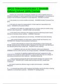 APCO Telecommunicator 1 Seventh Edition Solved 100&percnt; Correct