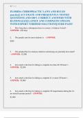 FLORIDA CHIROPRACTIC LAWS AND RULES  practice&vert;&vert; ACCURATE AND FREQUENTLY TESTED  QUESTIONS AND 100&percnt; CORRECT ANSWERS WITH  RATIONALES&vert;&vert; LATEST AND COMPLETE UPDATE  WITH EXPERT VERIFIED SOLUTIONS&vert;&vert; SURE PASS&excl;&excl; 