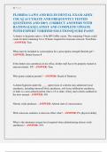 FLORIDA DENTAL LAW EXAM 2&vert;&vert;  FLORIDA LAWS AND RULES DENTAL EXAM ADEX CDCA&vert;&vert; ACCURATE AND FREQUENTLY TESTED QUESTIONS AND 100&percnt; CORRECT ANSWERS WITH RATIONALES&vert;&vert; LATEST AND COMPLETE UPDATE WITH EXPERT VERIFIED SOLUTIONS&vert;&vert; SURE PASS&excl;&excl;