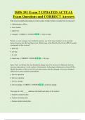 ISDS 351 Exam 2 UPDATED ACTUAL  Exam Questions and CORRECT Answers