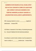 BARBERS STATE BOARD ACTUAL EXAM LATEST  2025 ACTUAL EXAM WITH COMPLETE QUESTIONS  AND CORRECT DETAILED ANSWERS &lpar;100&percnt;  VERIFIED ANSWERS&rpar; &vert;ALREADY GRADED A&plus;&vert;  &vert;&vert;GUARANTEED EXCELLENCE&excl;&excl;&vert;&vert; &vert;&vert;BRANDNEW&excl;&excl;&excl;&vert;&vert; 
