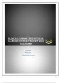 CLINICALLY IMPORTANT ATYPICAL BACTERIA OVERVIEW REVIEW 2025 A&plus; GRADED
