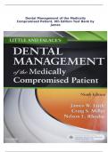 Dental Management of the Medically Compromised Patient 9th Edition Test Bank &vert; James W&period; Little &vert; Verified Exam Questions & Answers