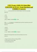 CSUF Exam 1 ISDS 351 Hoda Diba  UPDATED ACTUAL  Exam Questions and  CORRECT Answers 