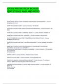 ARMY PROMOTION BOARD QUESTIONS AND ANSWERS