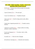 SPC 1601 &ndash; Final Exam Concept Review &ndash; Complete Glossary of Public Speaking Terms with Accurate Definitions