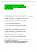 ARMY PROMOTION BOARD QUESTIONS WITH COMPLETE SOLUTIONS