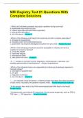 MRI Registry Test &num;1 Questions With Complete Solutions
