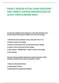 EXAM 2&colon; NUR230 ACTUAL EXAM QUESTIONS AND CORRECT VERIFIED ANSWERS&vert;2025&sol;26 LATEST UPDATE&vert;BRAND NEW&excl;&excl; 