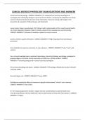 CLINICAL EXERCISE PHYSIOLOGY EXAM QUESTIONS AND ANSWERS