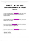 KIM Exam 1 Man 3600 &lpar;2025&rpar; Comprehensive Q&A For Certification Success