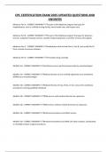CPC CERTIFICATION EXAM 2025 UPDATED QUESTIONS AND ANSWERS&period;
