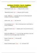 Art History 270 &ndash; WWU &ndash; Test &num;1 Buddhism Review with Correct Answers and Iconographic Terms