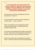 5 GUYS MANAGER TEST EXAM LATEST 2025  ACTUAL EXAM WITH COMPLETE QUESTIONS AND  CORRECT DETAILED ANSWERS &lpar;100&percnt; VERIFIED  ANSWERS&rpar; &vert;ALREADY GRADED A&plus;&vert; &vert;&vert;SUCCESS  GUARANTEED&vert;&vert; &vert;&vert;BRANDNEW&excl;&excl;&excl;&vert;&vert; 
